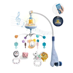 Crib Musical Mobile with Lights and Music Projection for Infants