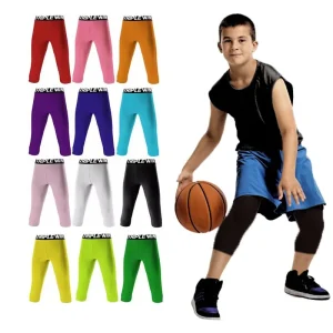 Kids Capri Running Tights 3/4 Cropped Legging